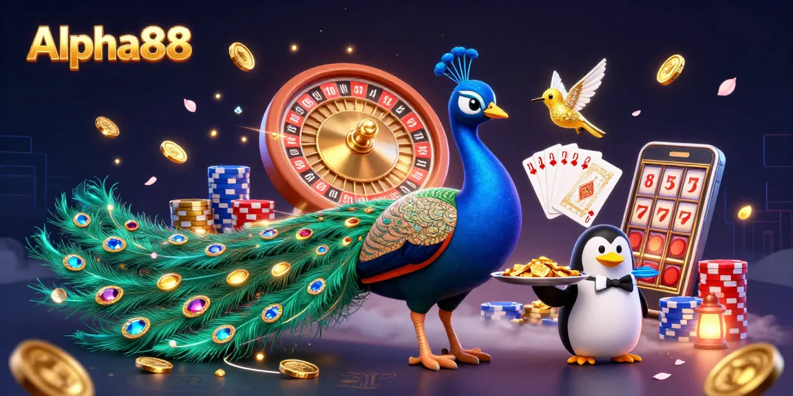 Experience electrifying gameplay at Alpha88 featuring vibrant casino elements, exciting games, and promotional rewards.