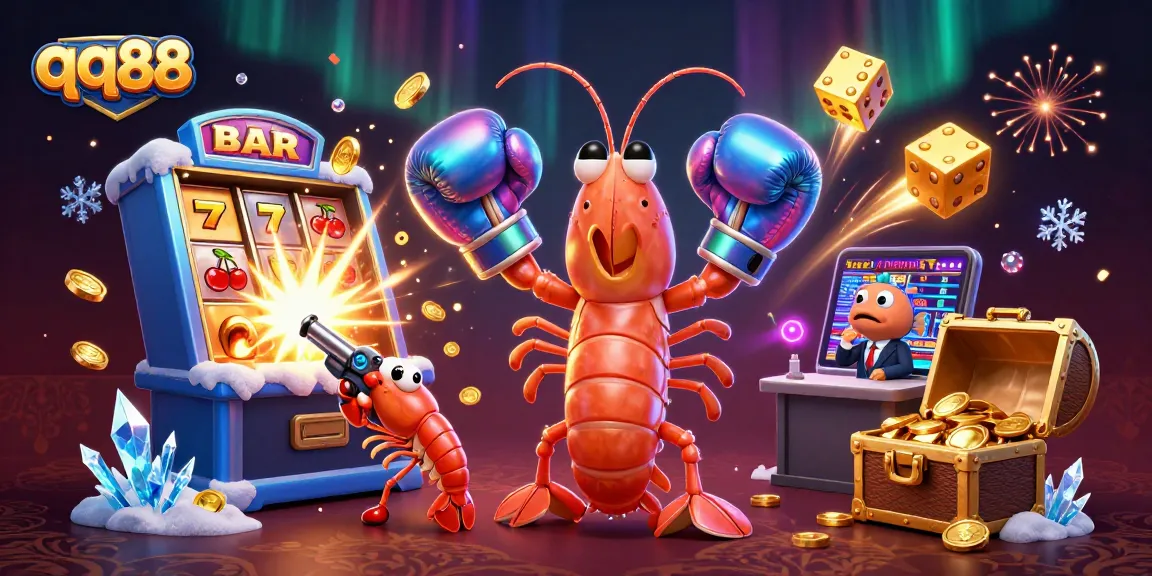 Experience thrilling betting with qq88's vibrant 3D casino scene full of action and excitement.
