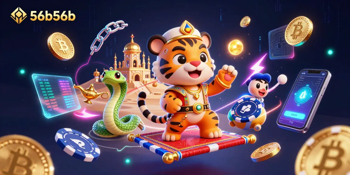 Engage with the exciting world of 56b56b featuring a tiger sultan and cryptocurrency elements in an enthralling casino setting.