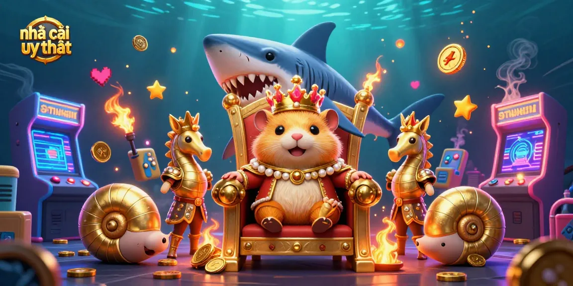 Experience thrilling gameplay at nhà cái uy tín with fierce characters on a regal throne amidst a dynamic gaming environment.