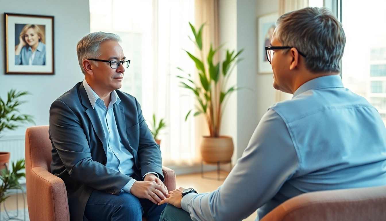 Consultation with an affordable psychiatrist in dubai, showcasing a thoughtful interaction in a serene environment.