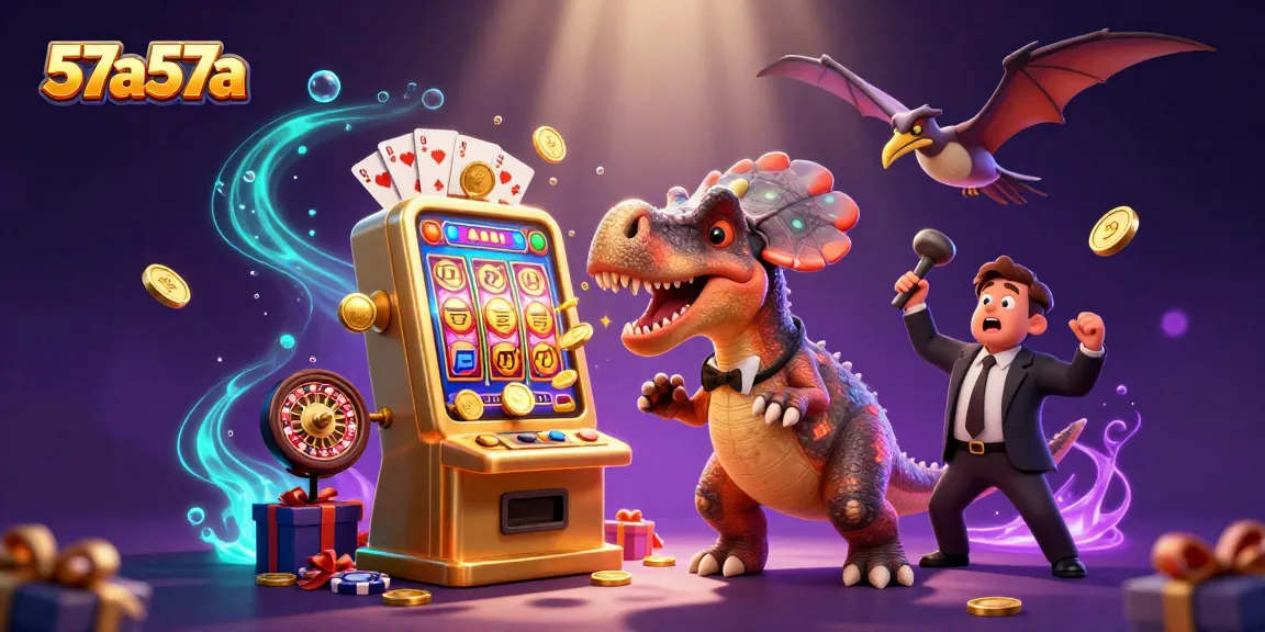 Caça-níqueis e dinossauros em ação; 57a57a trazendo diversão para o cassino!