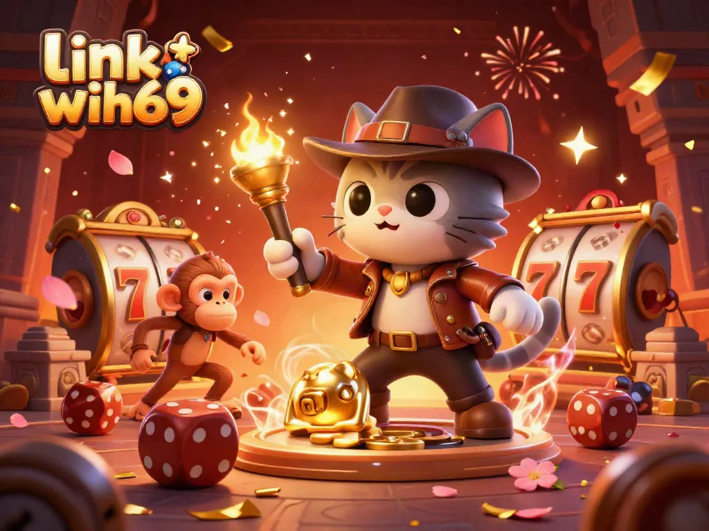 Menggunakan link wih69, kucing arkeolog 3D menemukan artefak kasino emas di kuil yang penuh dengan permainan.