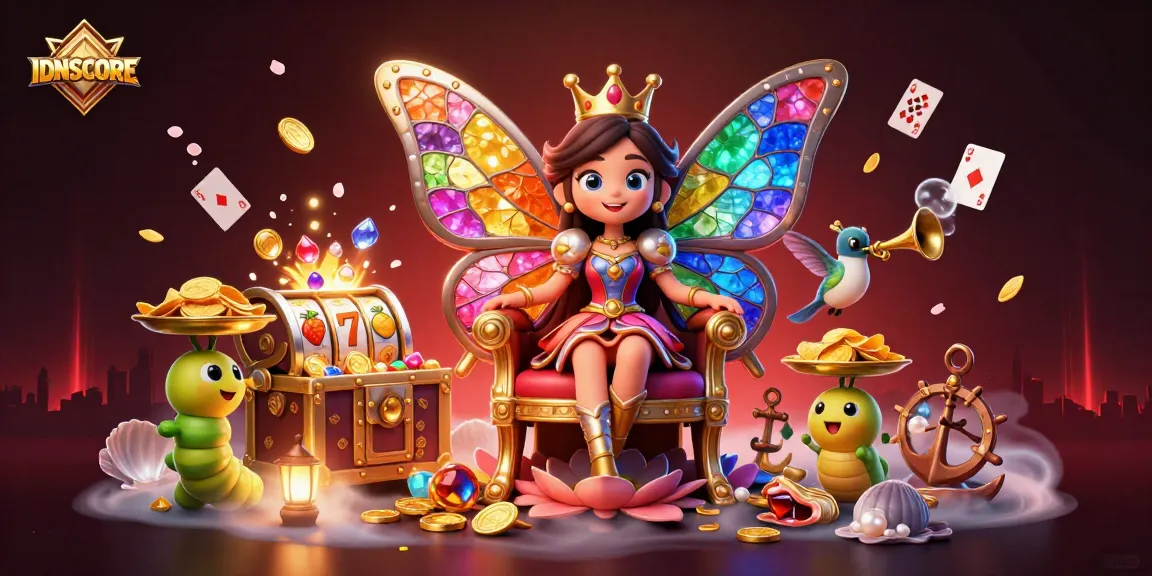 Experience winning with IDNSCORE through vibrant games and dazzling visuals in a magical casino world.