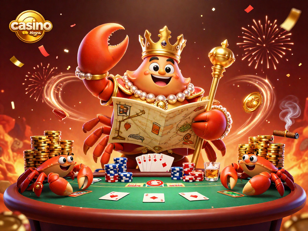 Jouez au casino en ligne et remporte des trésors avec notre illustration ludique.