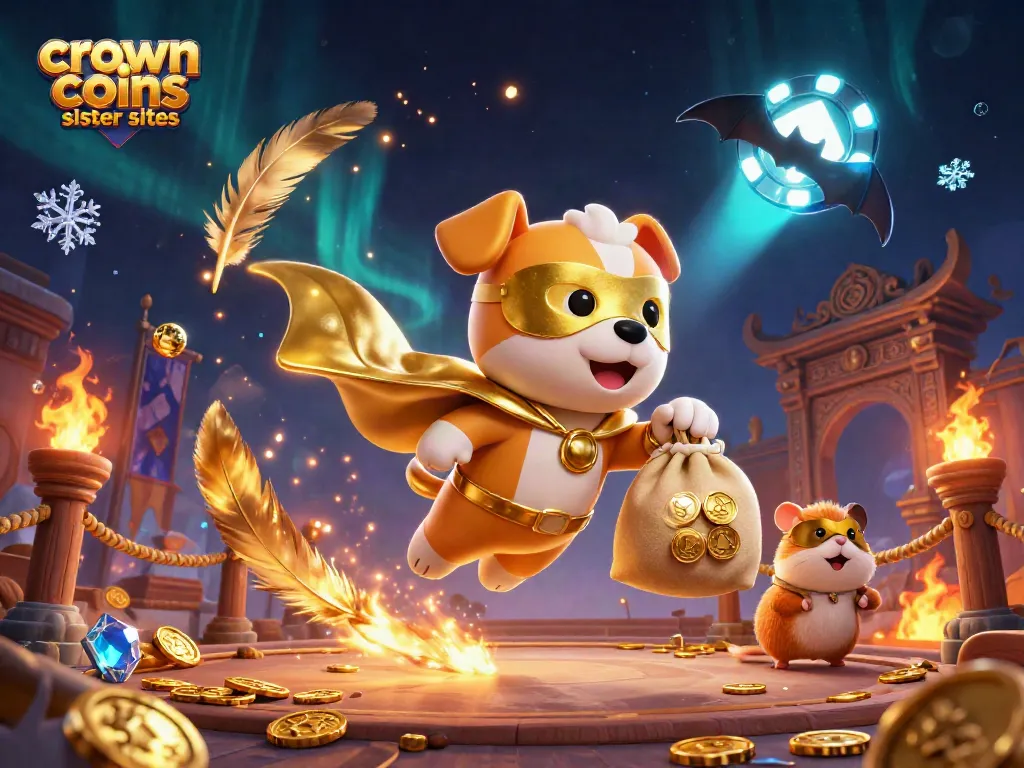 Discover exciting options at crown coins sister sites with our engaging casino-themed illustration.