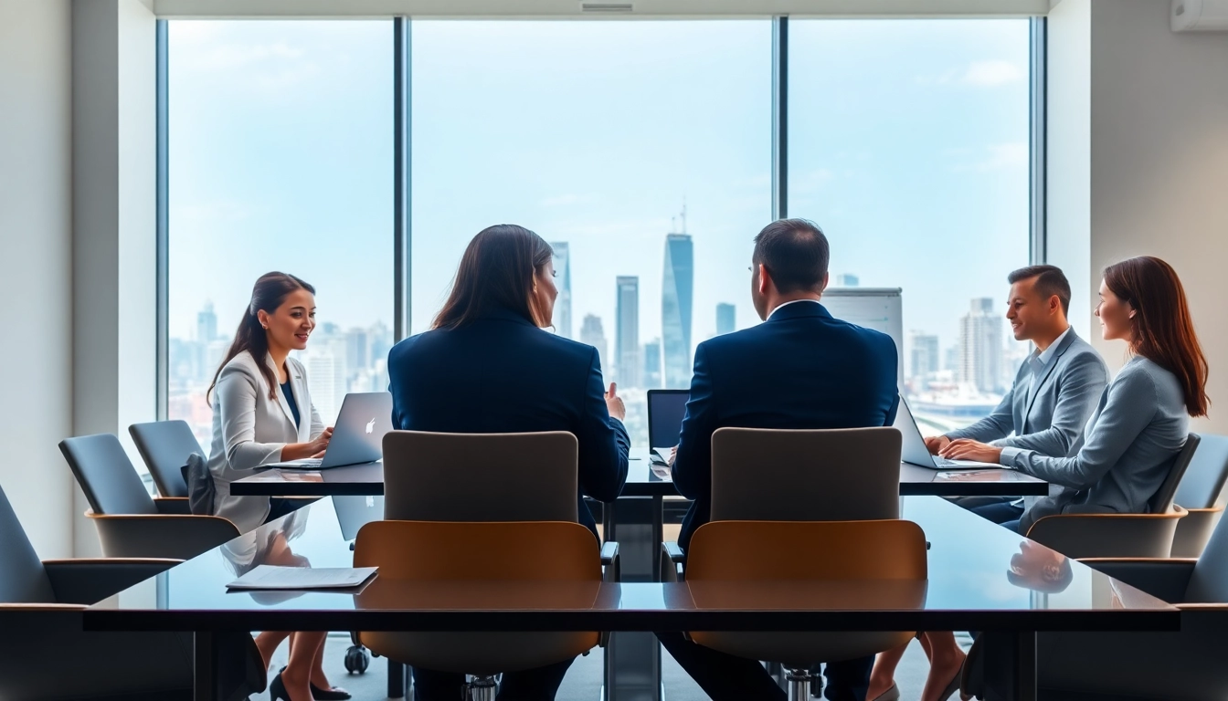Compare business SIM only deals UK negotiation in a modern office environment.