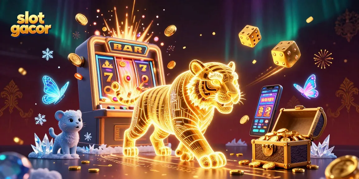 Experience the excitement of slot gacor with a vibrant 3D casino scene featuring animated characters and dynamic elements.