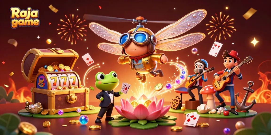 Engage in thrilling gameplay with Raja game at this vibrant online casino illustration.