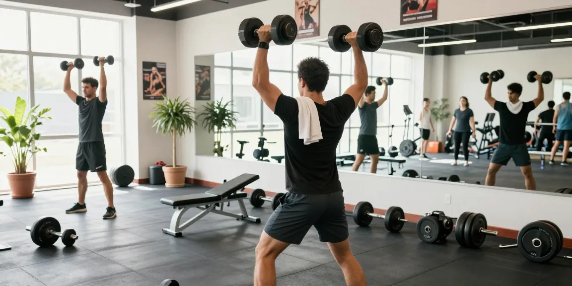 Astera Shop fitness scene with an athlete lifting weights in a modern gym.