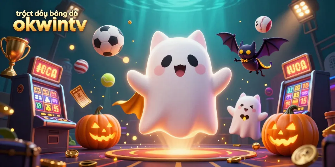 Catch the thrill of trực tiếp bóng đá okwintv with this energetic 3D scene featuring sports and casino elements.
