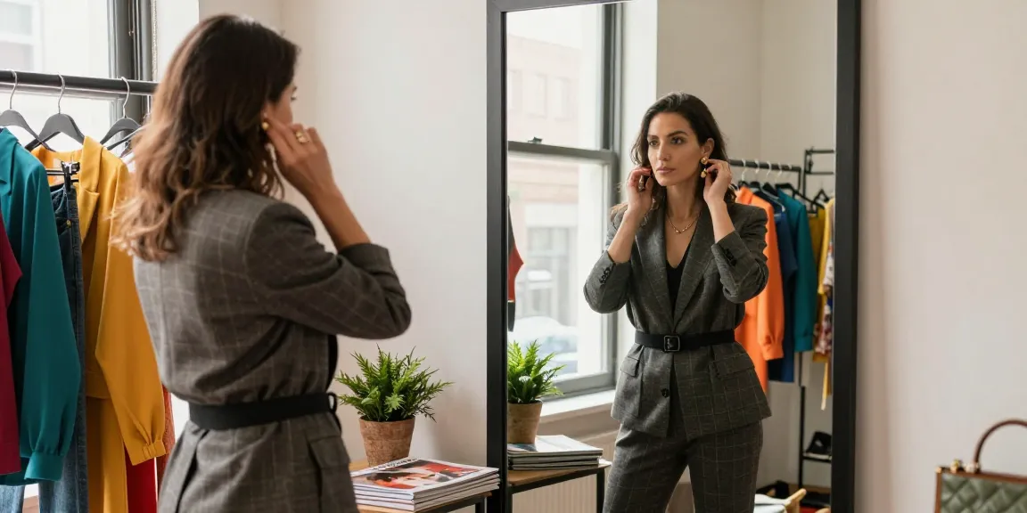 Consulente d'immagine in azione, aiutando a scoprire il proprio stile unico.