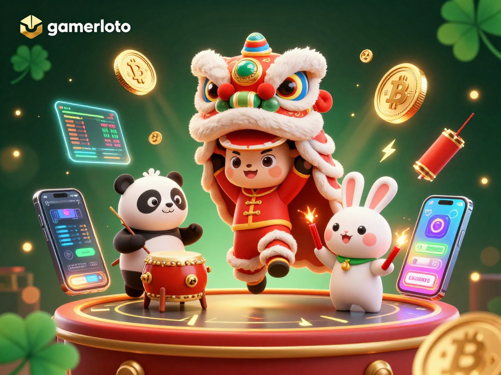 Experience thrilling gameplay at gamerloto with our festive 3D casino illustration showcasing vibrant characters.