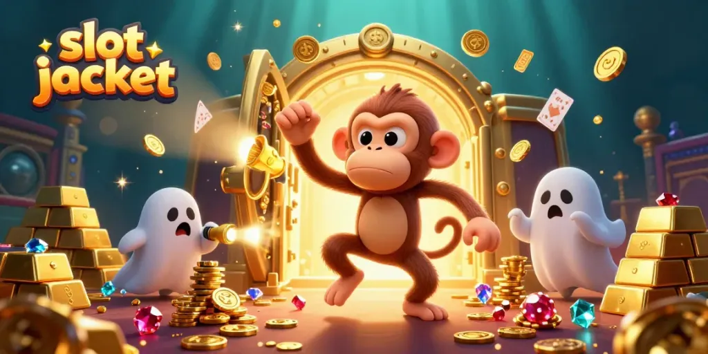 Experience the excitement of slot jackpot wins in this vibrant cartoon casino scene.
