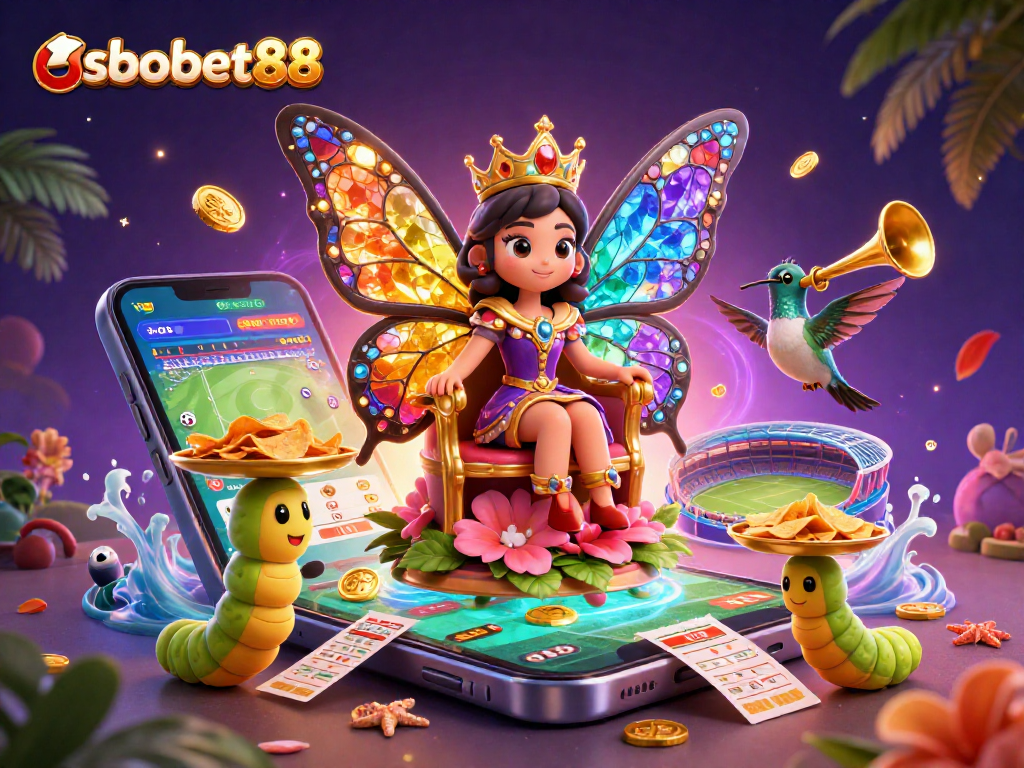 Experience engaging sports betting with sbobet88 through this vibrant, detailed illustration.