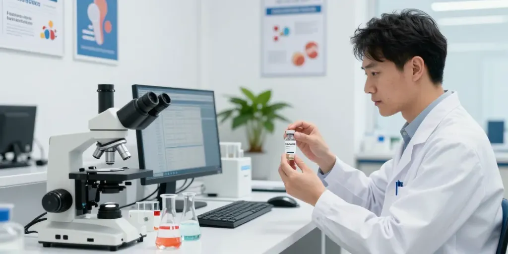 Analyzing tesamorelin cost in a modern health research lab setting.