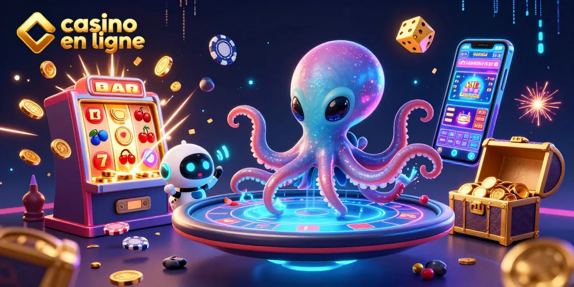 Expérimentez le casino en ligne avec un octopus extraterrestre et une machine à sous géante.