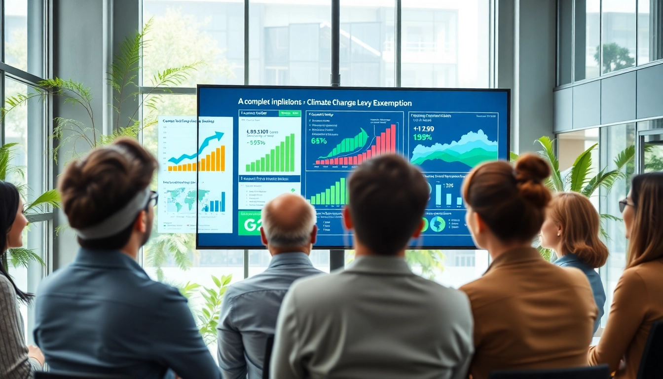 Understanding the climate change levy exemption in a modern business context with engaging visuals.