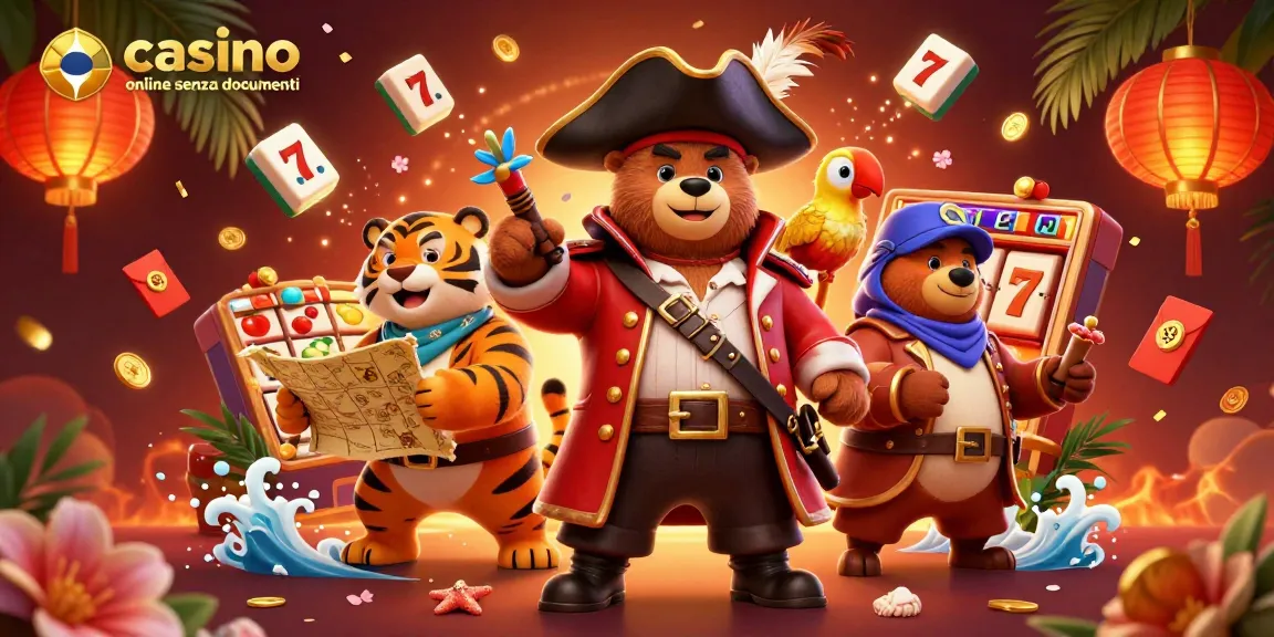 Scopri le avventure di un orso pirata e una tigre al casinò online senza documenti.