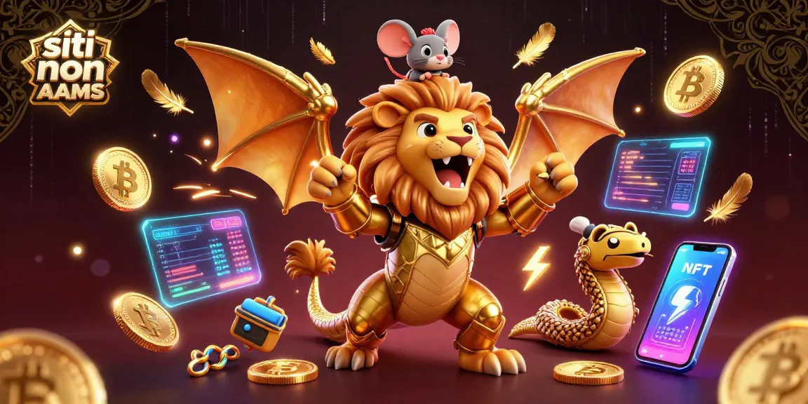 Gioca nei siti non AAMS con una chimera dorata e un piccolo cavaliere su uno sfondo di luci neon.