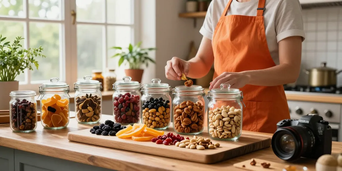 M98 สล็อตเว็บตรงไม่ผ่านเอเย่นต์ sketching a cozy kitchen scene with fresh dry fruits and mixed nuts, illustrating the inviting culinary environment.