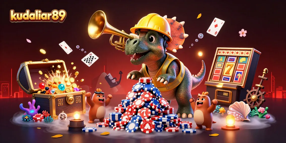 Engage with kudaliar89's thrilling gambling experience featuring 3D cartoon characters in a celebratory casino scene.