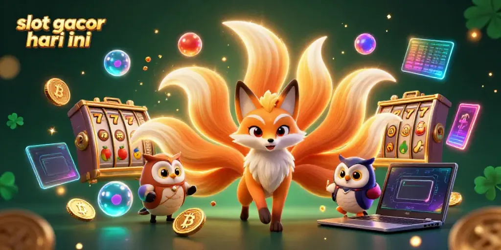 Win big with slot gacor hari ini featuring vibrant 3D characters and dynamic game elements in an immersive scene.