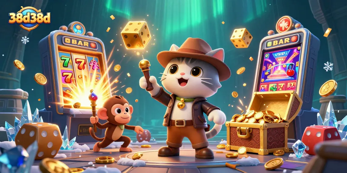 Descubra uma cena emocionante de cassino 38d38d com um gato arqueólogo e seu companheiro macaco.