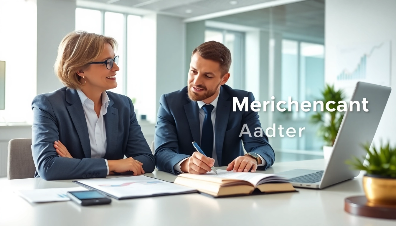 Discussing merchant cash advance legal issues in a modern office setting with a professional advisor.